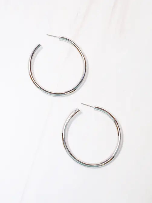 Arden Satin Hoop Earrings