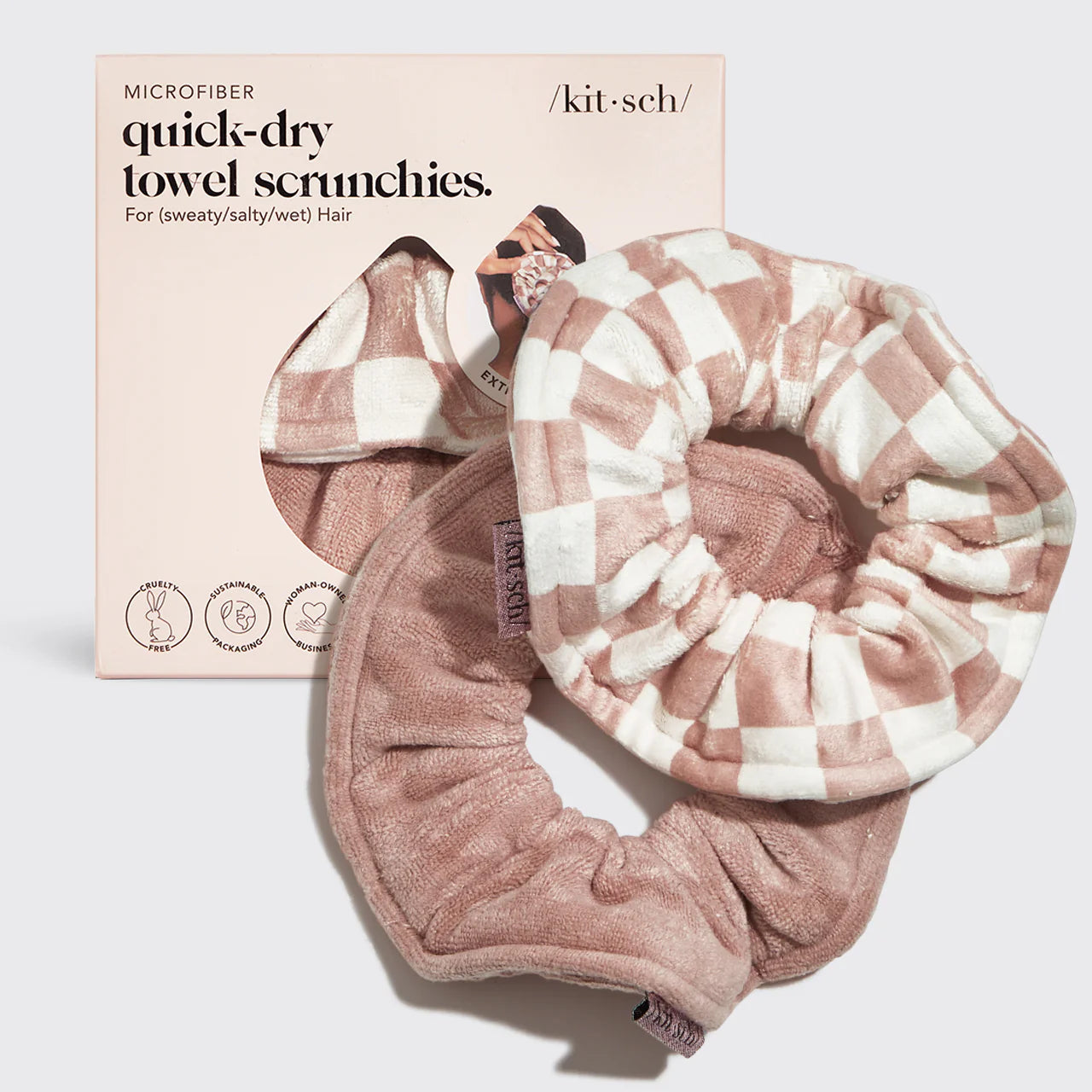 Microfiber Quick-Dry Towel Scrunchie - Terracotta